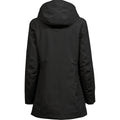 Black - Back - Tee Jays Womens-Ladies All Weather Parka