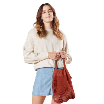 Orange Rust - Back - Westford Mill Organic Mesh Carry Bag