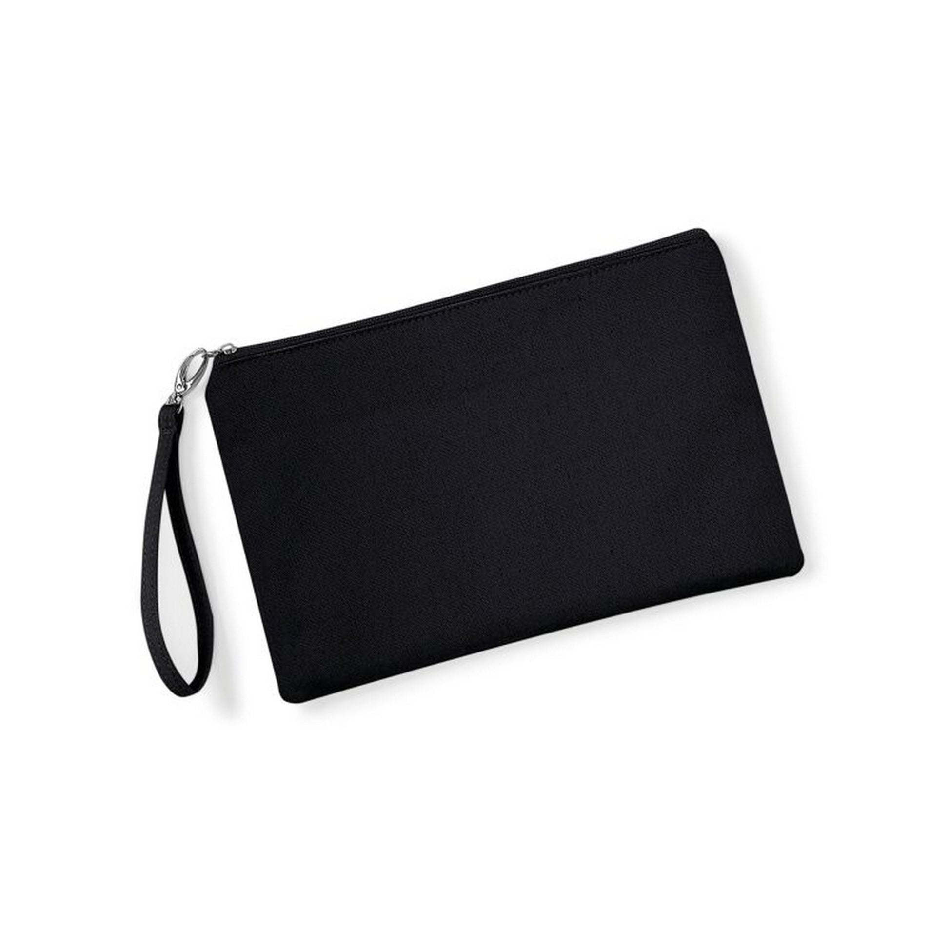 Black-Black - Back - Westford Mill Canvas Wristlet Pouch