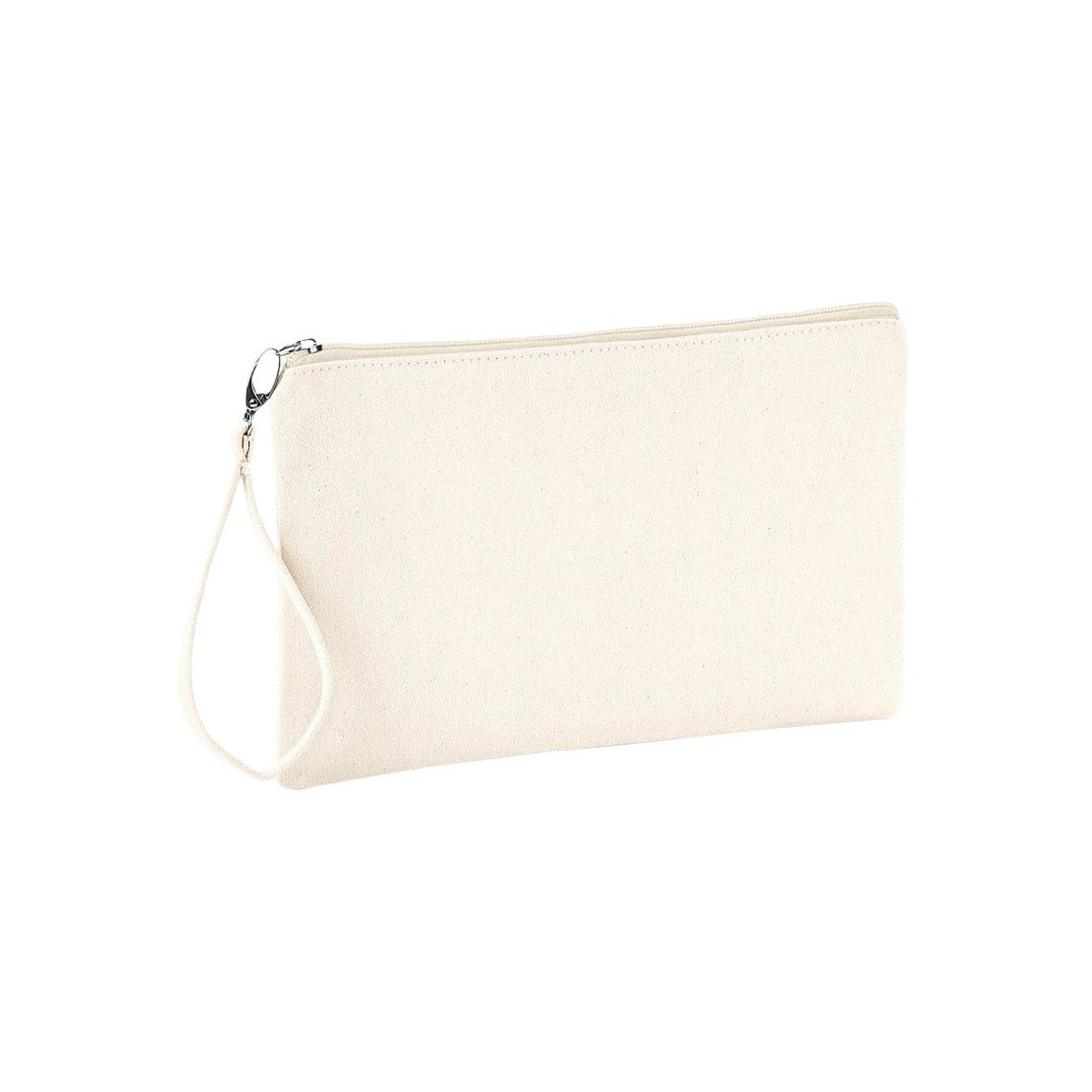 Natural-Natural - Front - Westford Mill Canvas Wristlet Pouch
