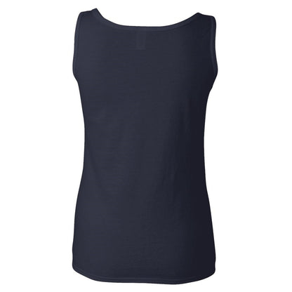 Navy - Side - Gildan Ladies Soft Style Tank Top Vest