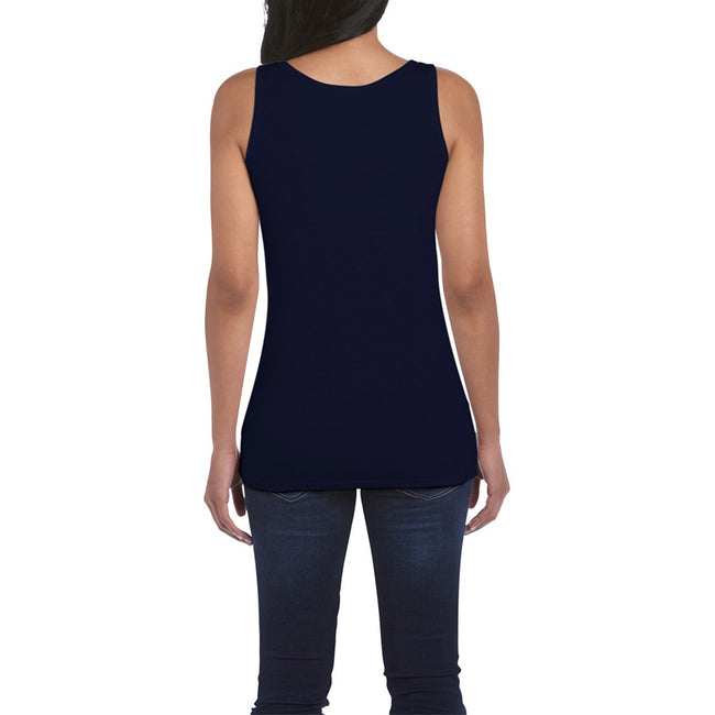 Navy - Lifestyle - Gildan Ladies Soft Style Tank Top Vest