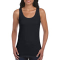 Black - Back - Gildan Ladies Soft Style Tank Top Vest