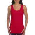 Cherry Red - Back - Gildan Ladies Soft Style Tank Top Vest