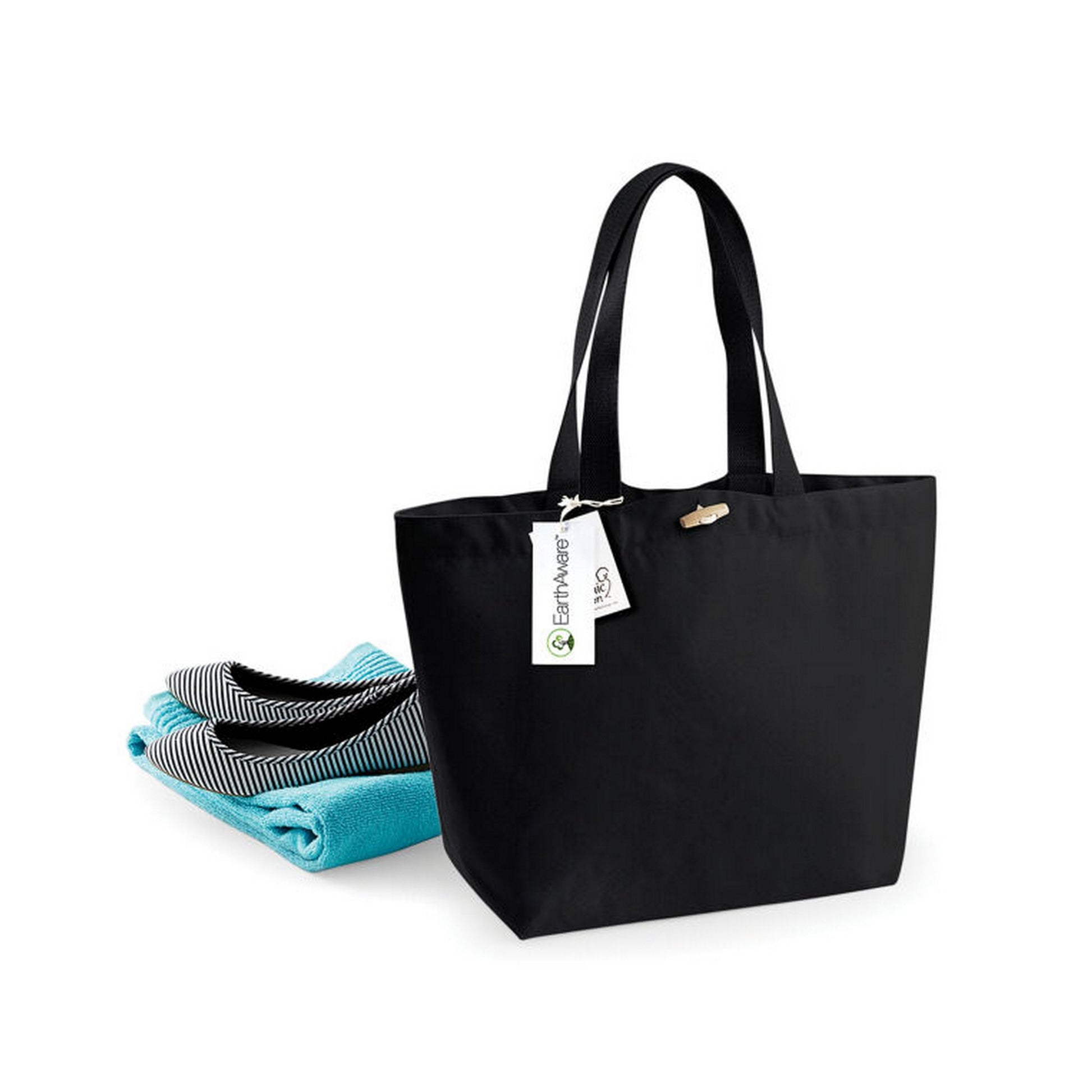 Black - Back - Westford Mill Marina Organic Cotton Tote