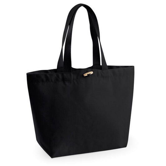 Black - Front - Westford Mill Marina Organic Cotton Tote