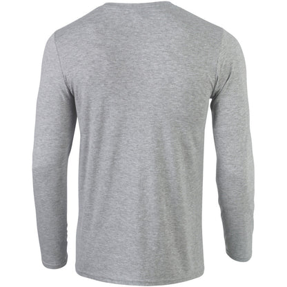 Sport Grey - Back - Gildan Mens Soft Style Long Sleeve T-Shirt