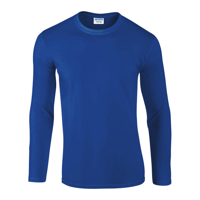 Royal - Front - Gildan Mens Soft Style Long Sleeve T-Shirt
