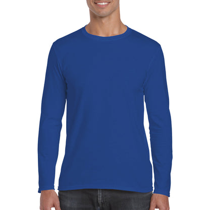Royal Blue - Pack Shot - Gildan Mens Soft Style Long Sleeve T-Shirt