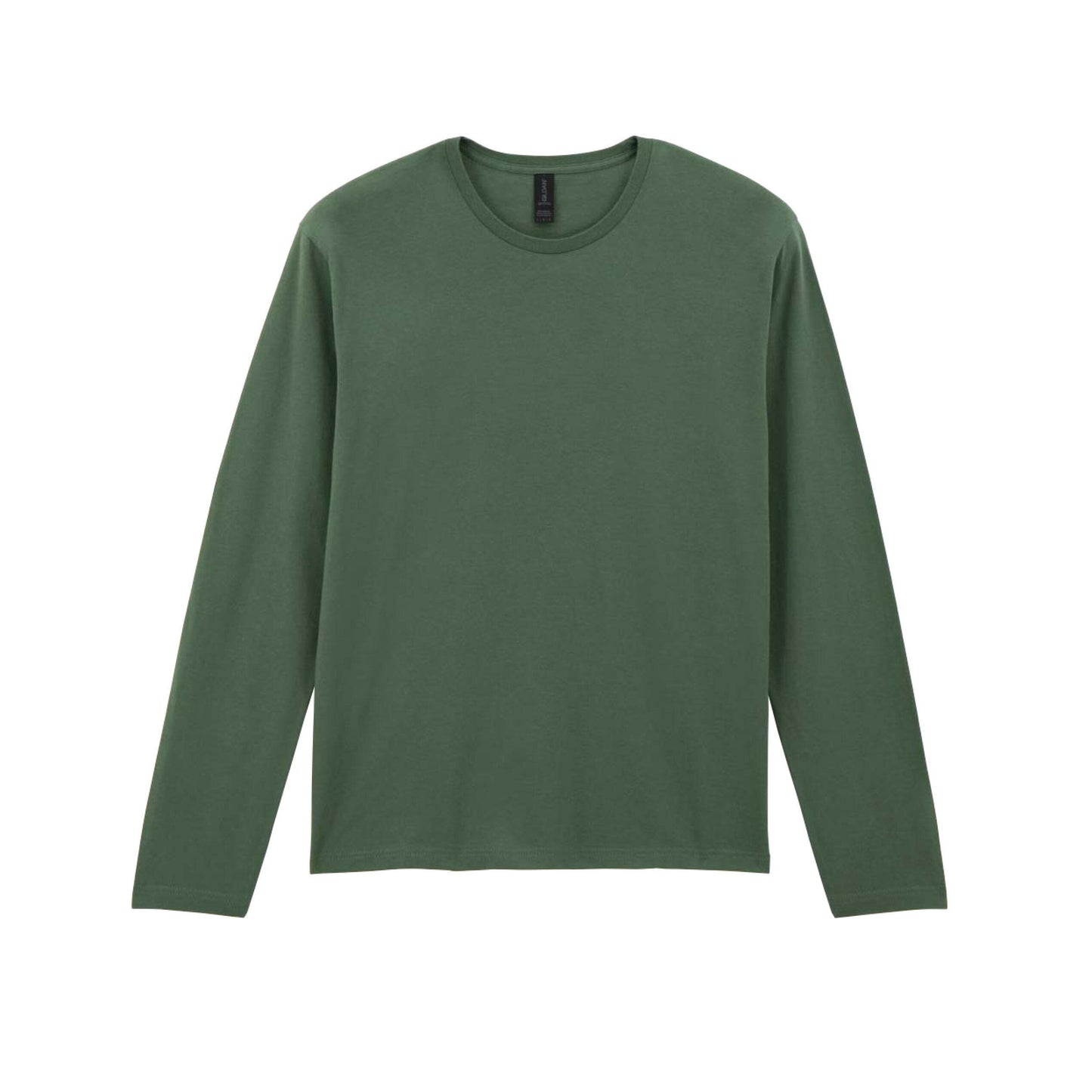 Military Green - Front - Gildan Mens Soft Style Long Sleeve T-Shirt