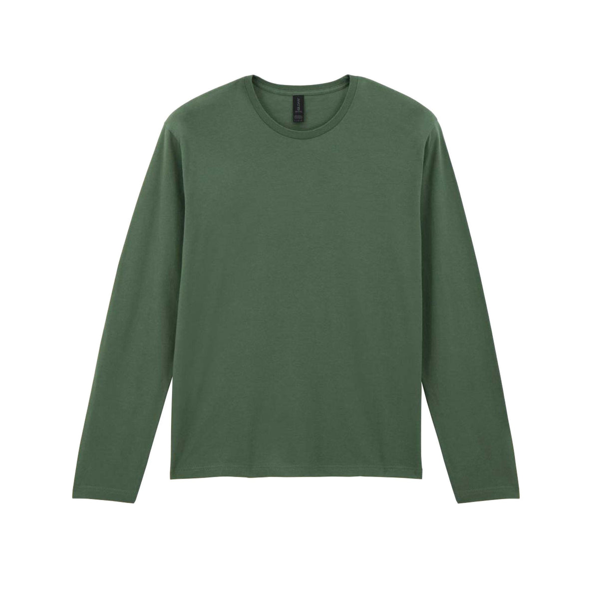 Military Green - Front - Gildan Mens Soft Style Long Sleeve T-Shirt