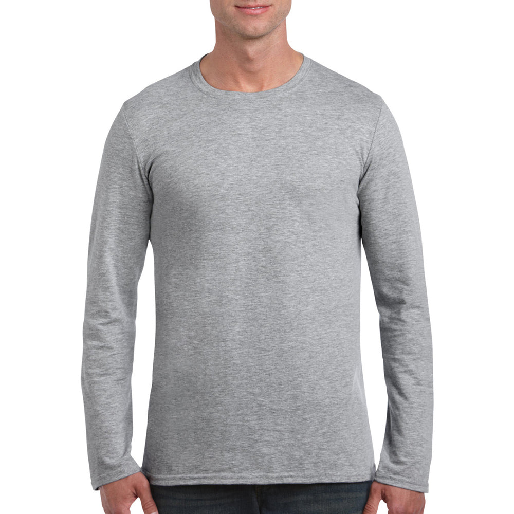 Sport Grey - Lifestyle - Gildan Mens Soft Style Long Sleeve T-Shirt