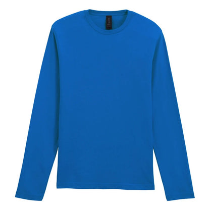 Royal Blue - Front - Gildan Mens Soft Style Long Sleeve T-Shirt