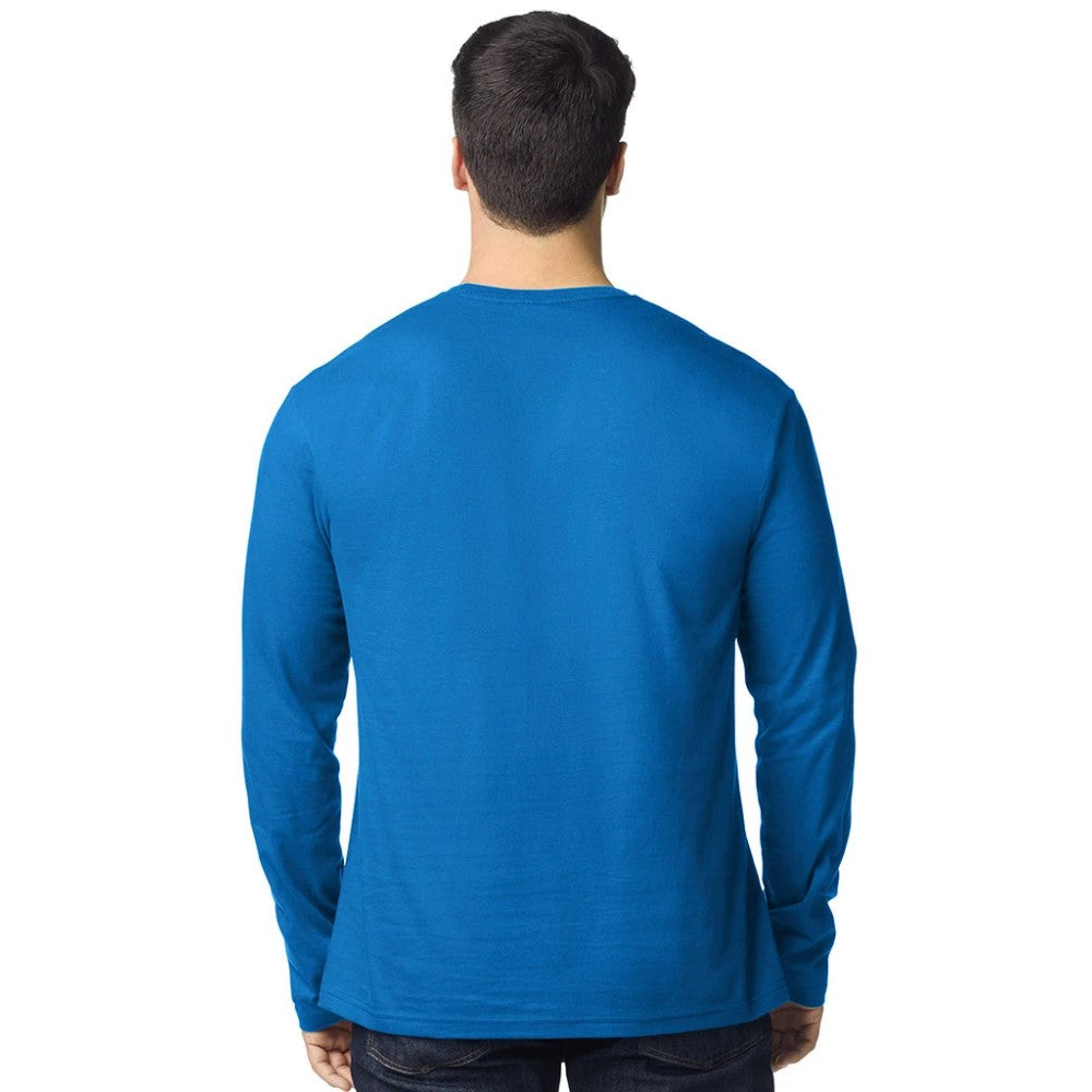 Royal Blue - Back - Gildan Mens Soft Style Long Sleeve T-Shirt