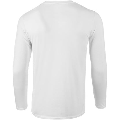 White - Lifestyle - Gildan Mens Soft Style Long Sleeve T-Shirt