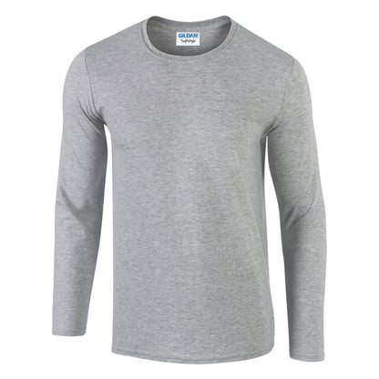Sport Grey (RS) - Front - Gildan Mens Soft Style Long Sleeve T-Shirt