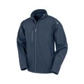 Navy - Front - Result Genuine Recycled Mens Printable 3 Layer Soft Shell Jacket