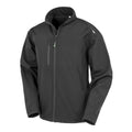 Black - Front - Result Genuine Recycled Mens Printable 3 Layer Soft Shell Jacket