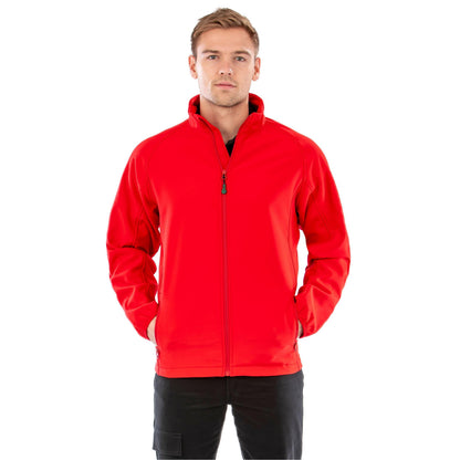 Red - Front - Result Genuine Recycled Mens Printable Soft Shell Jacket