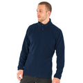 Navy - Back - Result Genuine Recycled Mens Microfleece Jacket