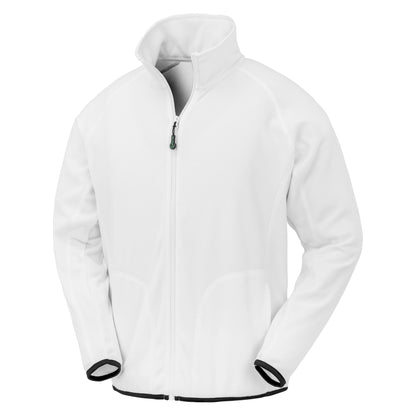White - Front - Result Genuine Recycled Mens Microfleece Jacket