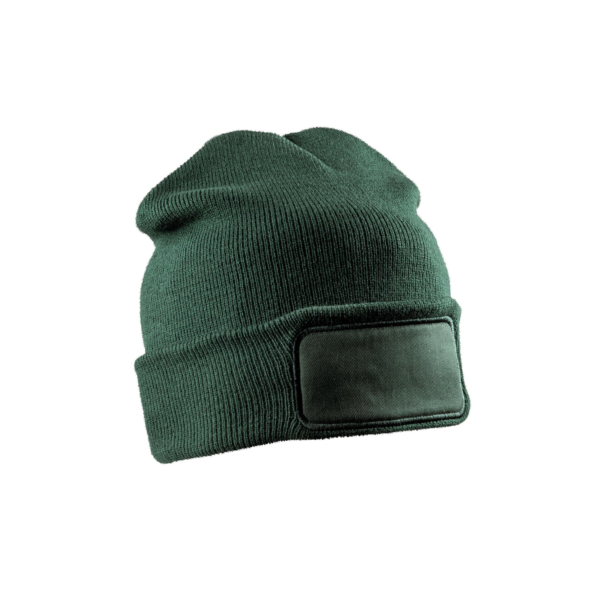 Bottle Green - Back - Result Genuine Recycled Unisex Adult Double Knit Beanie