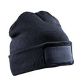 Navy - Front - Result Genuine Recycled Unisex Adult Double Knit Beanie