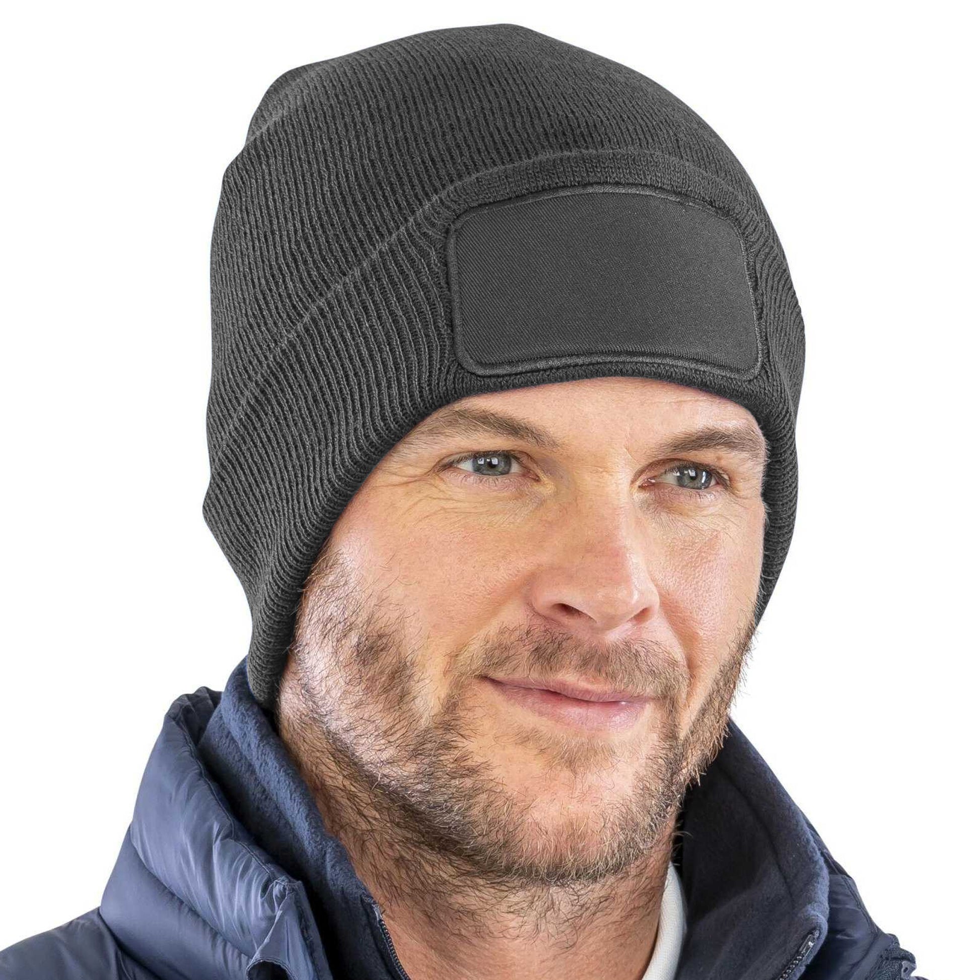 Grey - Back - Result Genuine Recycled Unisex Adult Double Knit Beanie