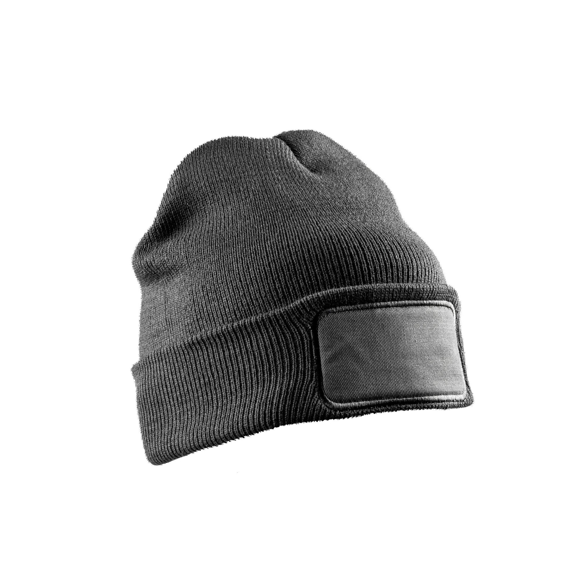Grey - Back - Result Genuine Recycled Unisex Adult Double Knit Beanie