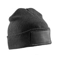 Black - Front - Result Genuine Recycled Unisex Adult Double Knit Beanie