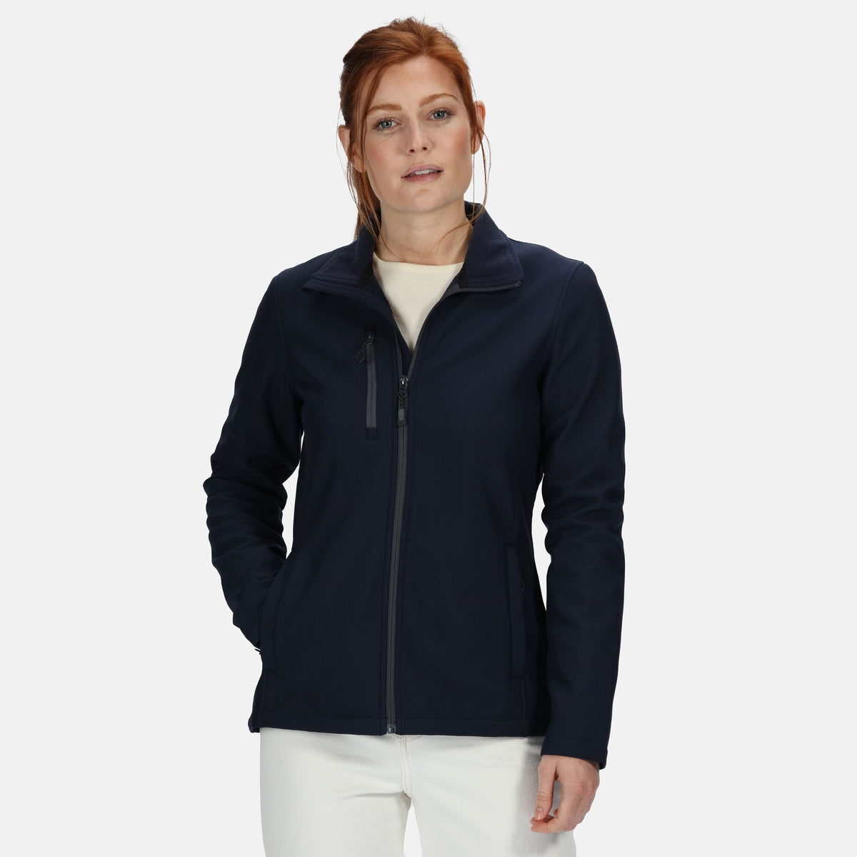 Navy - Pack Shot - Regatta Womens-Ladies Honestly Made Recycled Fleece