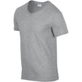 Sport Grey (RS) - Side - Gildan Mens Soft Style V-Neck Short Sleeve T-Shirt