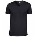 Black - Front - Gildan Mens Soft Style V-Neck Short Sleeve T-Shirt