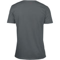 Charcoal - Back - Gildan Mens Soft Style V-Neck Short Sleeve T-Shirt