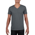 Charcoal - Lifestyle - Gildan Mens Soft Style V-Neck Short Sleeve T-Shirt
