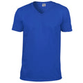 Royal - Front - Gildan Mens Soft Style V-Neck Short Sleeve T-Shirt