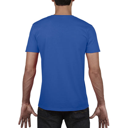 Royal - Pack Shot - Gildan Mens Soft Style V-Neck Short Sleeve T-Shirt