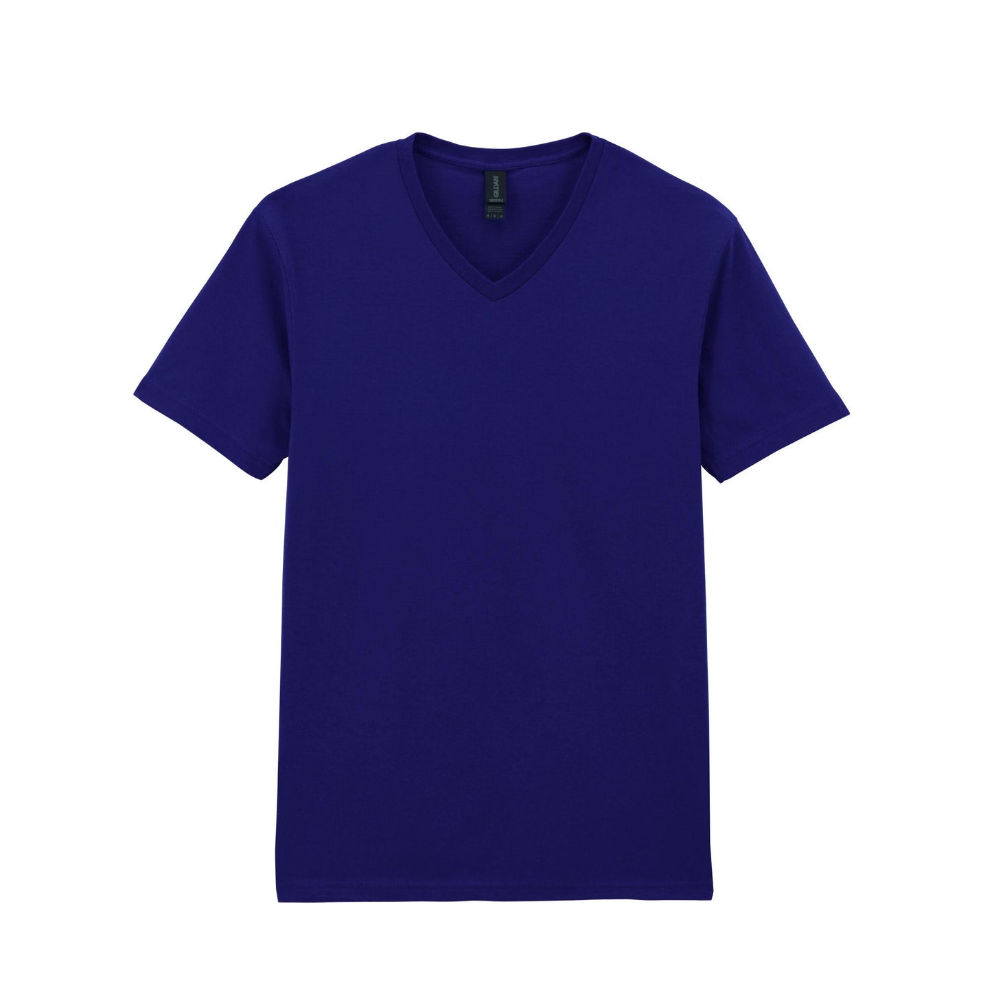 Navy Blue - Front - Gildan Mens Soft Style V-Neck Short Sleeve T-Shirt
