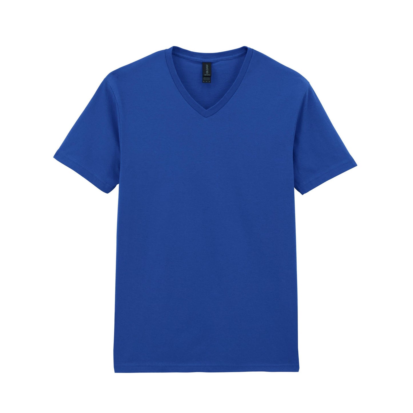 Royal Blue - Front - Gildan Mens Soft Style V-Neck Short Sleeve T-Shirt