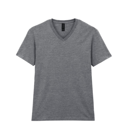 Sport Grey - Front - Gildan Mens Soft Style V-Neck Short Sleeve T-Shirt