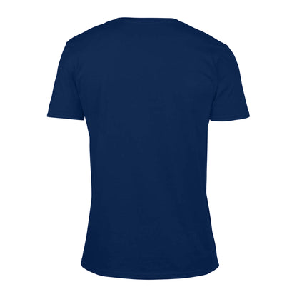 Navy Blue - Side - Gildan Mens Soft Style V-Neck Short Sleeve T-Shirt