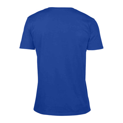 Royal Blue - Back - Gildan Mens Soft Style V-Neck Short Sleeve T-Shirt