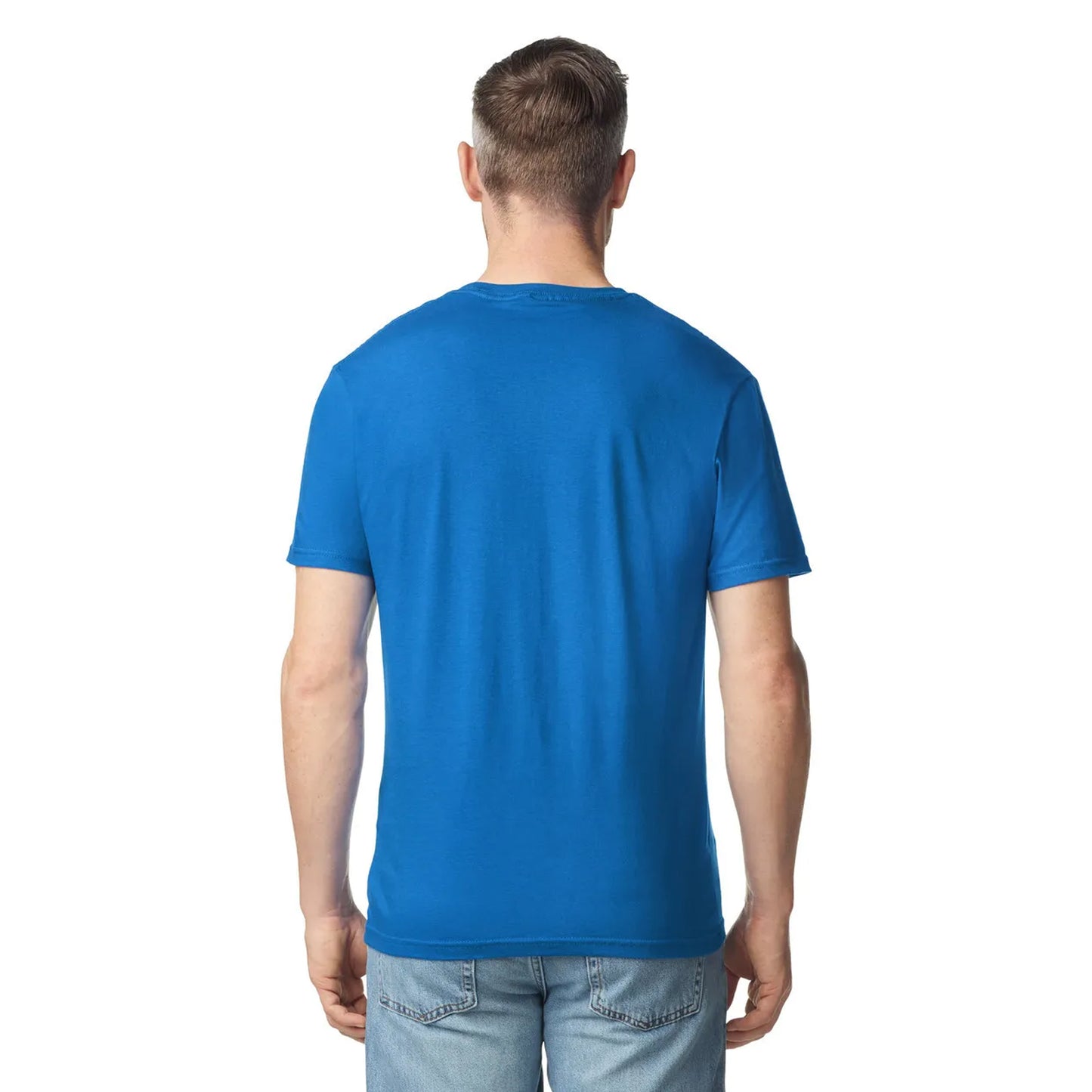 Royal Blue - Lifestyle - Gildan Mens Soft Style V-Neck Short Sleeve T-Shirt