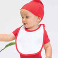 White-Red - Back - Babybugz Baby Single Layer Bib