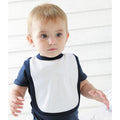 White-Nautical Blue - Back - Babybugz Baby Single Layer Bib