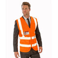 Fluorescent Orange - Back - SAFE-GUARD by Result Mens Executive Cool Mesh Safety Vest