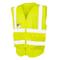 Fluorescent Yellow - Front - SAFE-GUARD by Result Mens Executive Cool Mesh Safety Vest