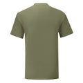 Olive - Back - Fruit of the Loom Mens Iconic T-Shirt