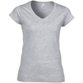 Sport Grey (RS) - Front - Gildan Ladies Soft Style Short Sleeve V-Neck T-Shirt