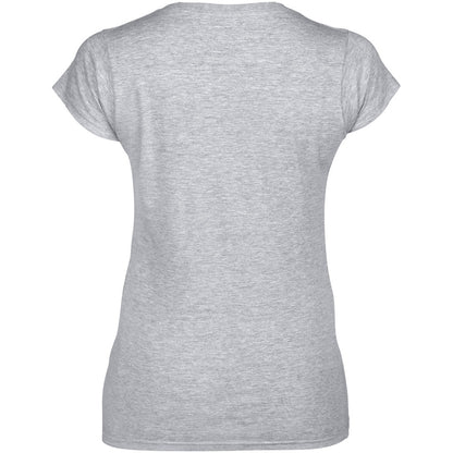 Sport Grey (RS) - Back - Gildan Womens-Ladies Soft V Neck T-Shirt